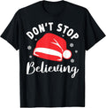 Believe Merry Christmas Santa Family Matching Holiday Season T-Shirt