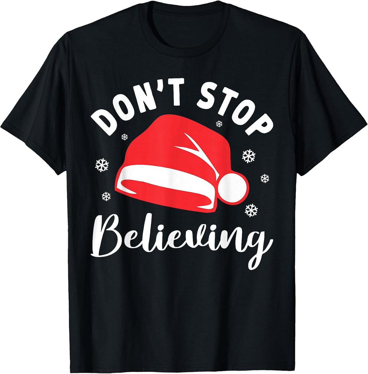 Believe Merry Christmas Santa Family Matching Holiday Season T-Shirt