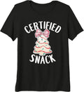 Womens Funny Christmas Tree Cake Looking Like A Certified Snack Premium Tri-Blend T-Shirt