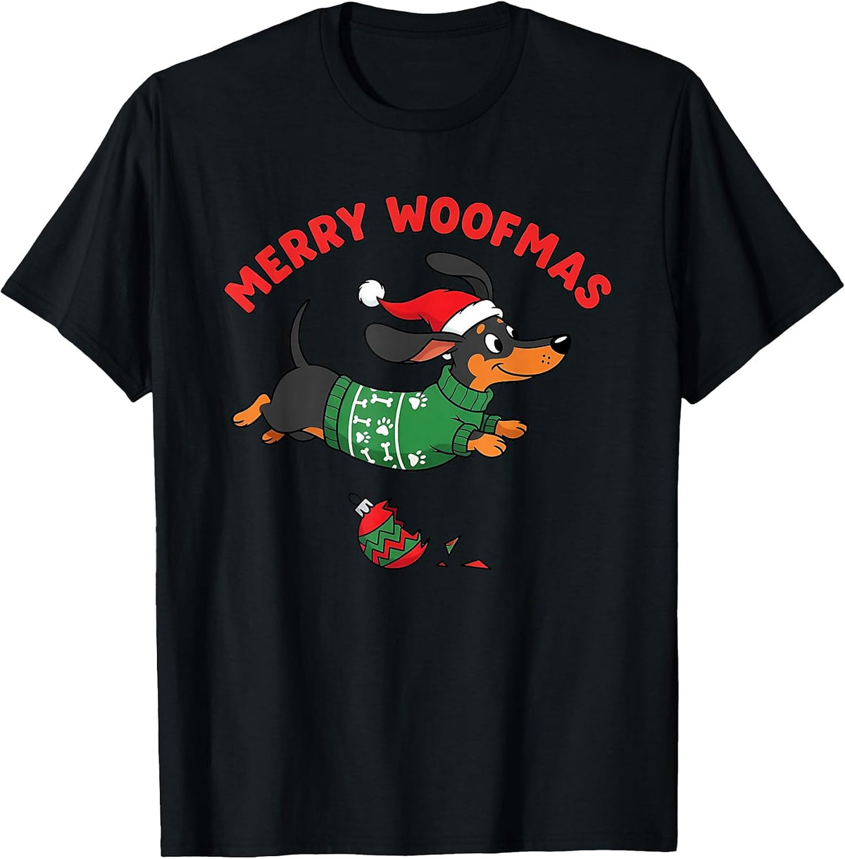 Merry Woofmas Dog Christmas T-Shirt