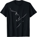 French Bulldog Line Art T Shirts for Dog Lovers Funny Graphic Tees Men Women