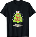 Nurse Holiday Merry Christmas Tree Stethoscope T-Shirt