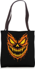 Jack O Lantern Scary Carved Pumpkin Face Halloween Mens Kids Tote Bag
