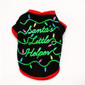 Dogs Christmas Shirts Snowflakes Clothes Pet Santa Claus Suit Puppy Outfits Funny T-Shirt for Small Dogs and Cats Christmas Holiday Festival Party-Black-L