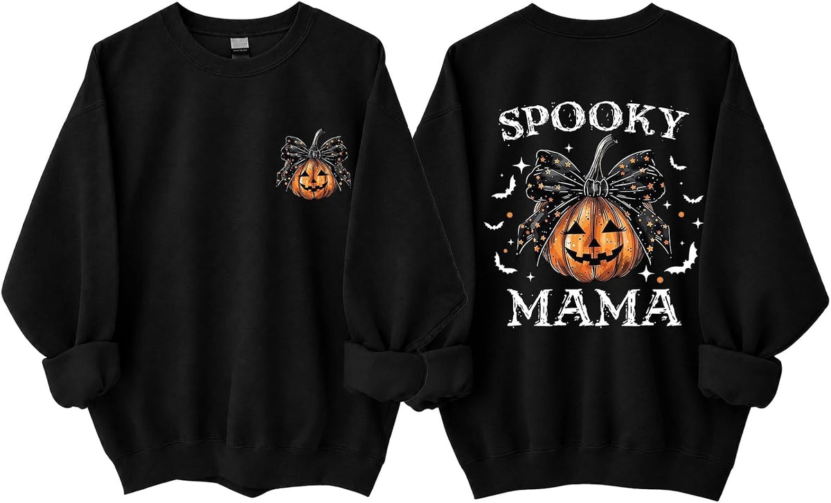Spooky Mama Halloween Sweatshirt Halloween Mama Shirts for Women