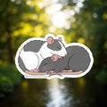 Cute Cuddling Rats Sticker | Vinyl Decal | Waterproof Rat Lover Gift | Pet Rat Art