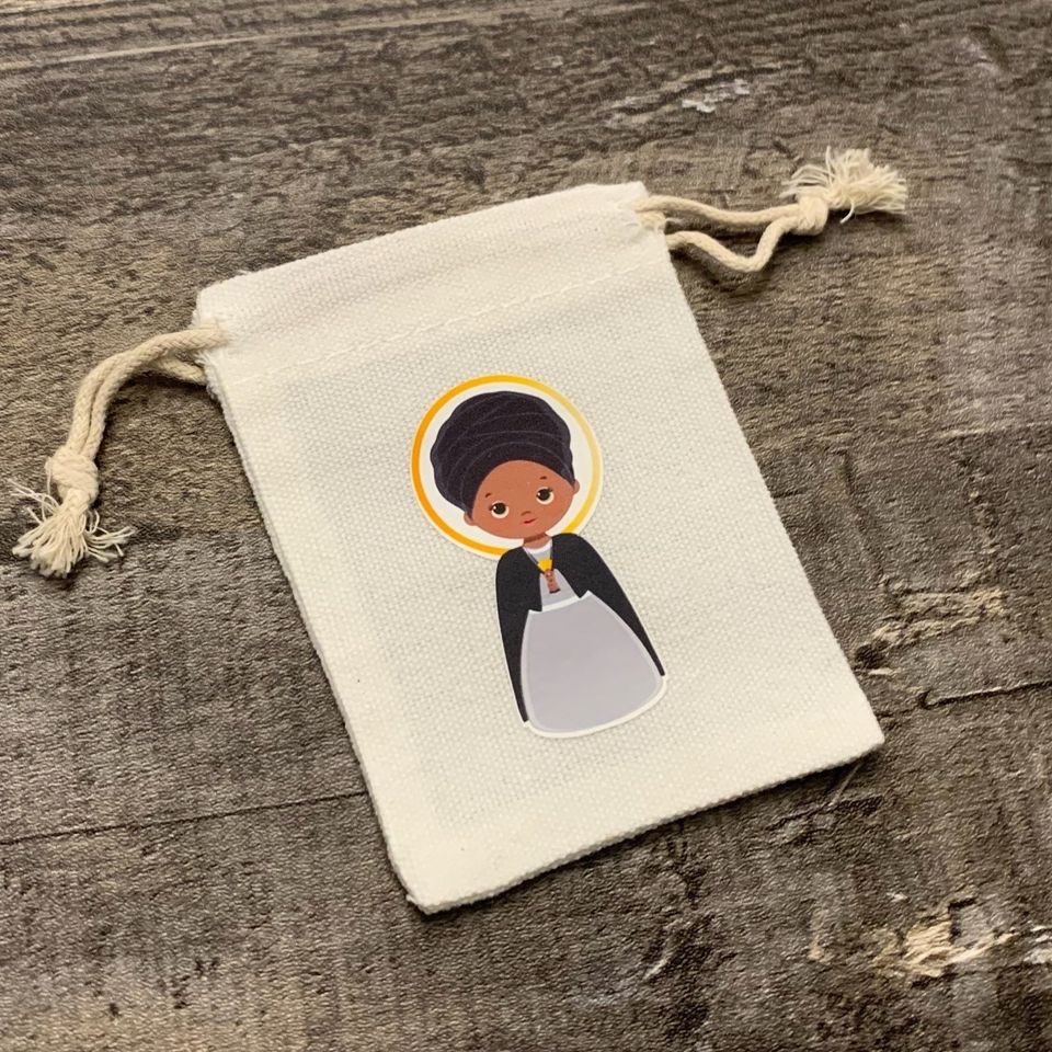Catholic Saint Rosary Pouch: Kids' Drawstring Rosary Bag