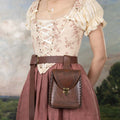 Vegan Leather Elven Belt Pouch: Renaissance Faire, LARP Cosplay Bag