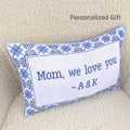 Custom Embroidered Pillow Cover, Personalized Cushion - Best Gift for Dad
