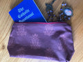 Marian Print Rosary Pouch: Green or red Auspice Zipper Bag