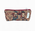 Creepy Circus Clowns Pencil Case Notions Bag Small Zippered Pouch
