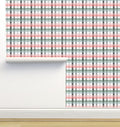 Preppy Plaid Peel and Stick Luxury Wallpaper by Lisee Ree