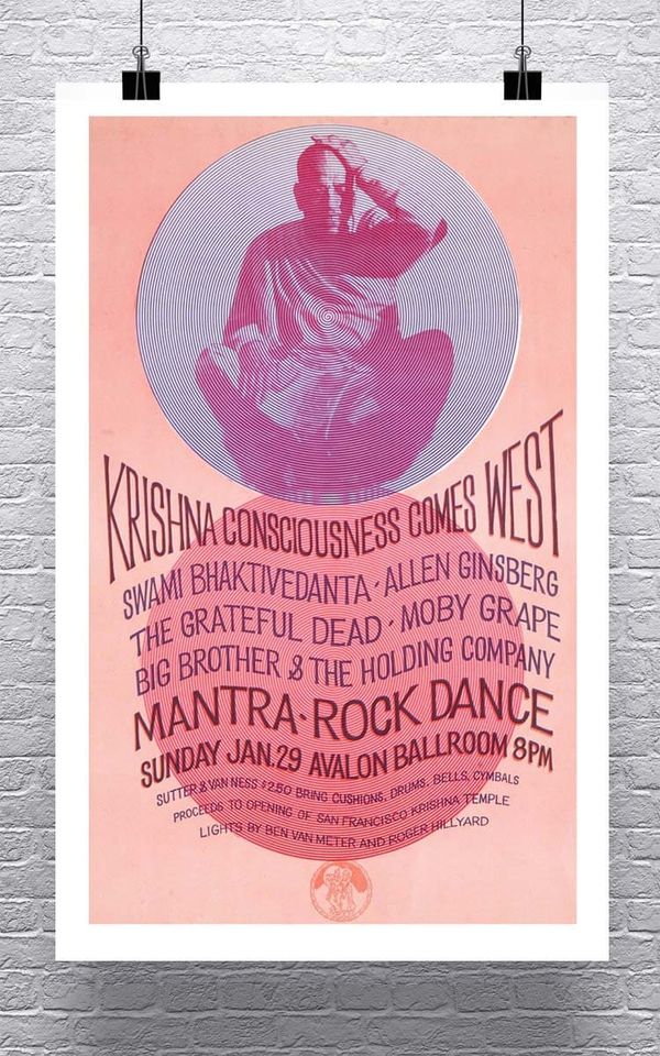 Krishna Consciousness Concert Poster: Fine Art Giclee Print