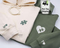 Matching Couples Hoodies, Embroidered Heart Puzzle Piece Sweatshirts, Anniversary Gift for him