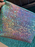 Holo It’s Me Essential Maker Bag Knitting Crochet Holographic Summer Specialty WIP Work Project Notions Holder Pouch Organizer Needle Stora