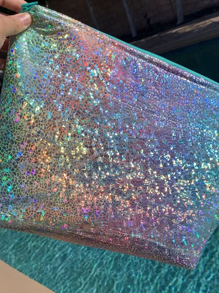Holo It’s Me Essential Maker Bag Knitting Crochet Holographic Summer Specialty WIP Work Project Notions Holder Pouch Organizer Needle Stora