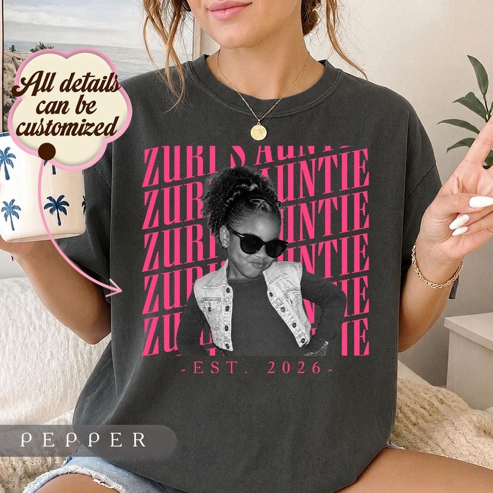 Custom Auntie Photo Shirt, Personalized Aunt Shirt With Kids Photo, Custom Photo Mama Grandma Mimi Sweatshirt MP00442