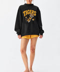 Vintage Mizzou Tigers Sweatshirt, Black Gold Mockneck, Retro Tiger Mascot Pullover