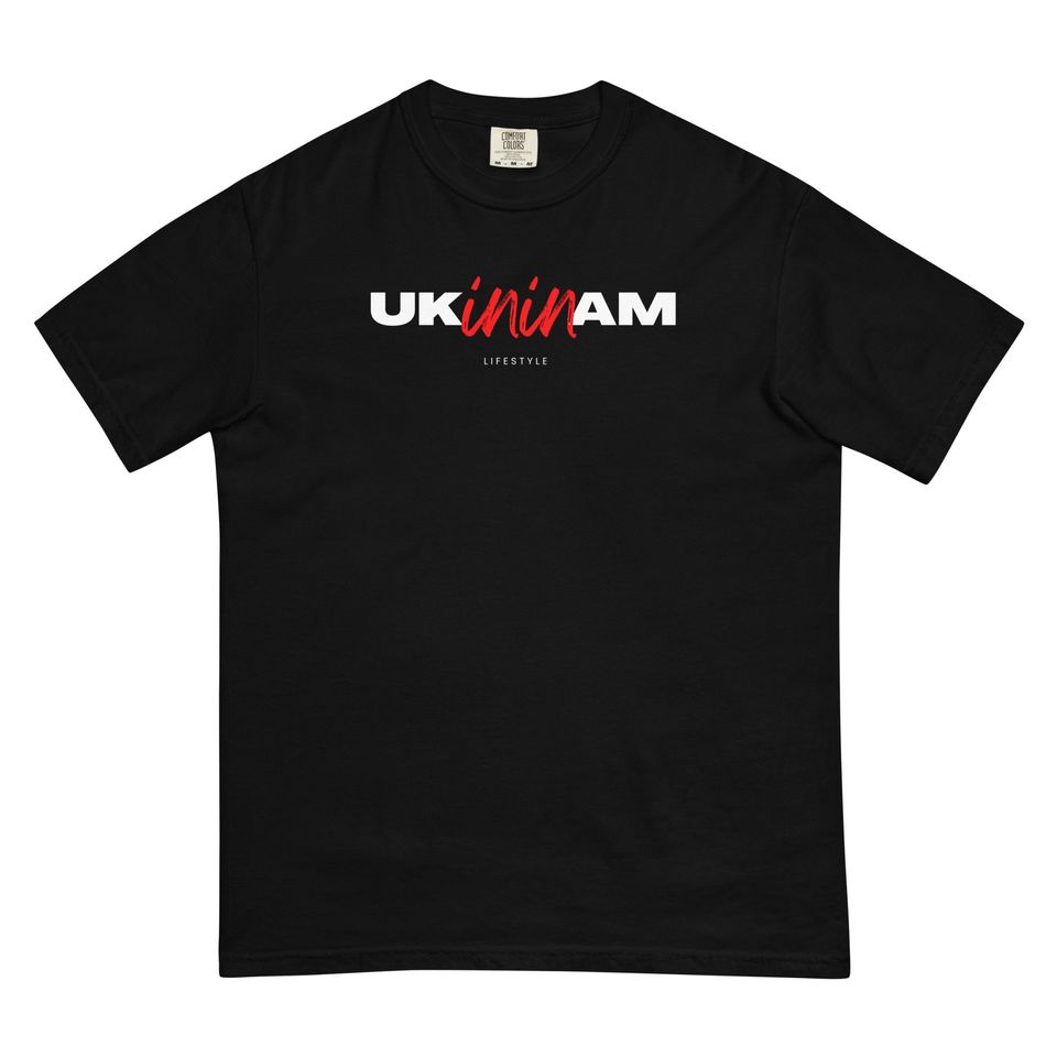 Ukininam Mens garment-dyed heavyweight t-shirt