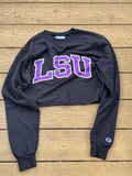 LSU Crop Sweatshirt Vintage Small