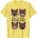 Sugar Skull Cats Dia De Los Meowtos Muertos Day of The Dead T-Shirt