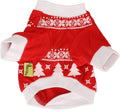 Classic Christmas Dog Shirt with Christmas Elements, Soft Polyester Material for Holiday Season (M)