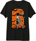 Six Seven Meme Couple Matching Skeleton Pumpkin Halloween Premium Tri-Blend T-Shirt