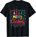 Christmas Coquette Bow Merry Christmas Tree Women Girls T-Shirt