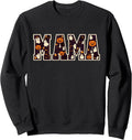 Mama Halloween Pumpkin Ghost Cat For Mom Women Sweatshirt