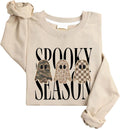 Halloween Spooky Season Sweatshirt & Hoodie Leopard Ghost Sweatshirt for Women
