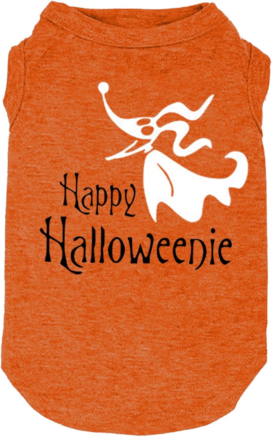 Funy Pumpkin T-Shirt Cute Ghost Dog Bone Print Shirt & Vest - Small to Large, Medium Orange-2, Halloween, Fall Gift