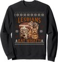 Lesbians Eat What Funny Shocked Cats Christmas Ugly Style Sweatshirt