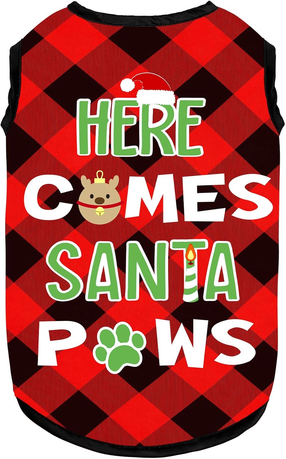 Dog Shirt Soft Cotton Dog Christmas Shirt Stretchy Lightweight T-Shirts Sleeveless Vest Pet Clothes for Small Medium Large Dogs Cats