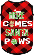 Dog Shirt Soft Cotton Dog Christmas Shirt Stretchy Lightweight T-Shirts Sleeveless Vest Pet Clothes for Small Medium Large Dogs Cats