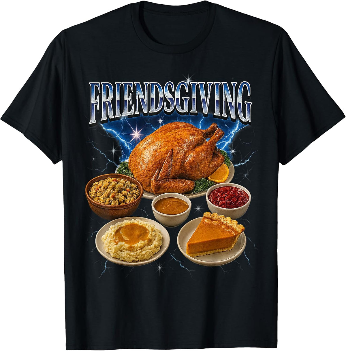 Vintage Friendsgiving 90s/2000s Hip Hop Tribute Style Retro T-Shirt