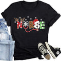 Womens Nurse Shirt Nurse Life Letter Print Short Sleeve Register Nurse Gift Inspirational Tee