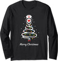 Christmas Nurse Stethoscope Tree Merry Christmas Holiday Long Sleeve T-Shirt