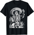Mexico Vintage Skeleton Tequila Dia De Los Muertos Mexican T-Shirt
