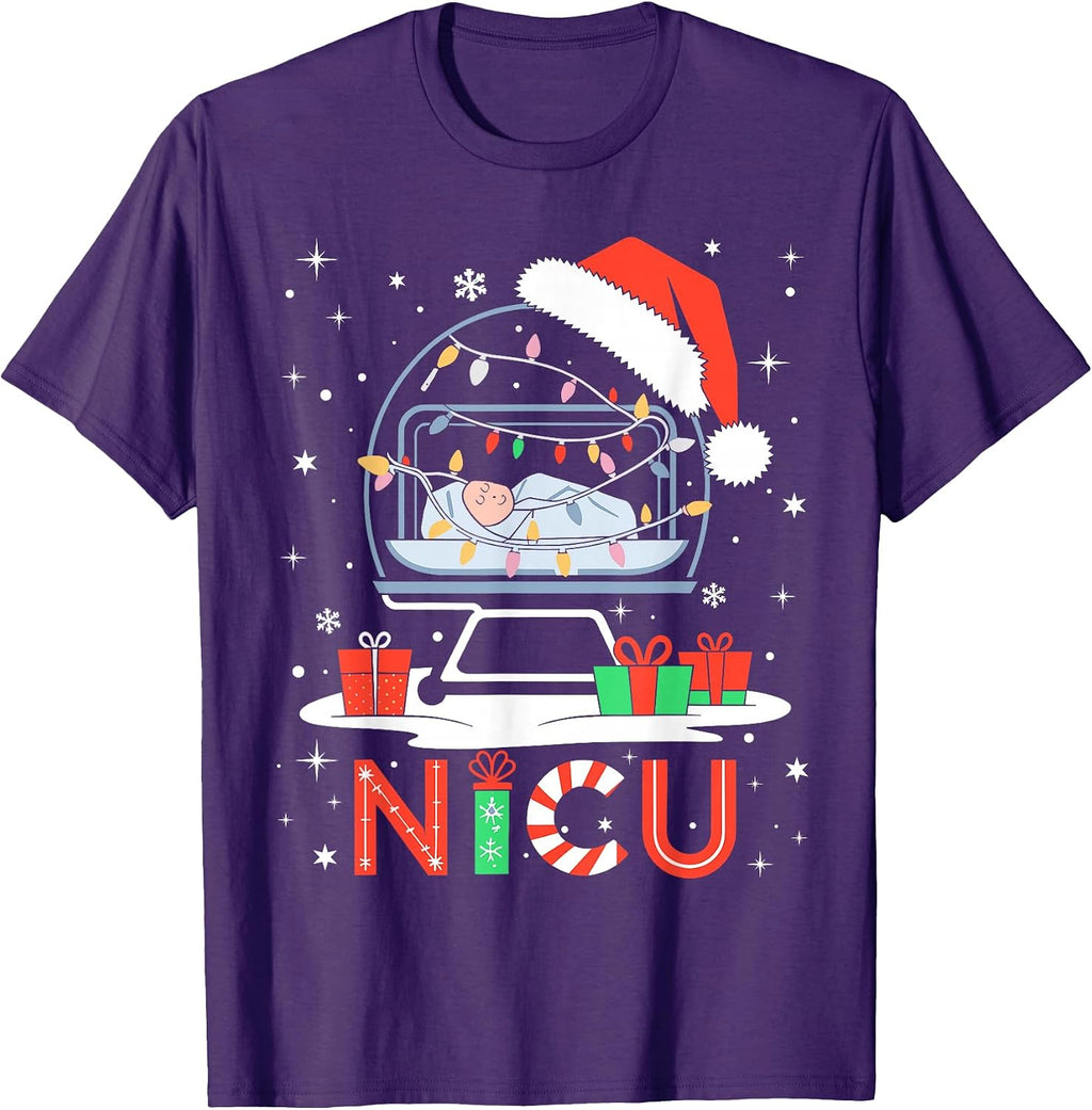 Neonatal Intensive Care Unit Xmas Funny Nicu Nurse Christmas T-Shirt