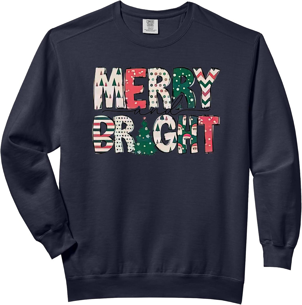 Retro Christmas Tree Merry And Bright Tees