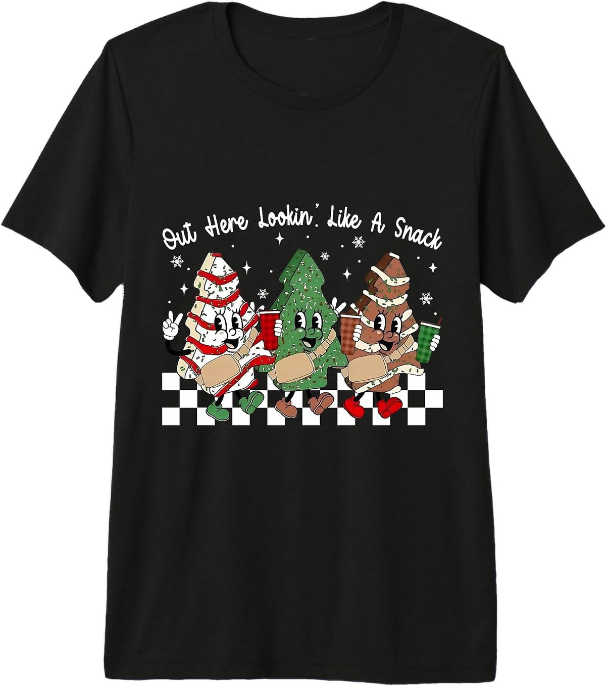 Christmas Out Here Lookin Like A Snack Funny Tree Cake Premium Tri-blend T-Shirt
