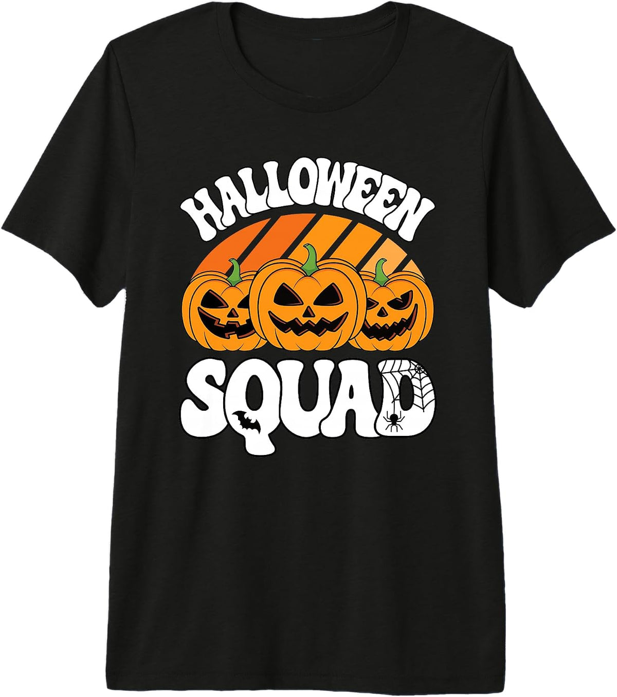Halloween Squad Scary Pumpkin Men Women Kids Premium Tri-blend T-Shirt
