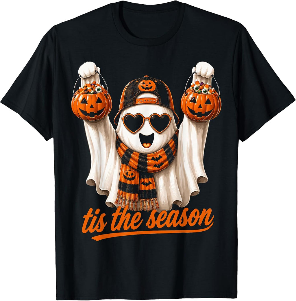 Halloween Tis The Season Ghost Funny Halloween Meme T-Shirt