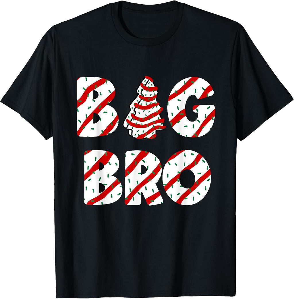 Christmas Tree Cake Matching Family Party Pajama Big Bro T-Shirt