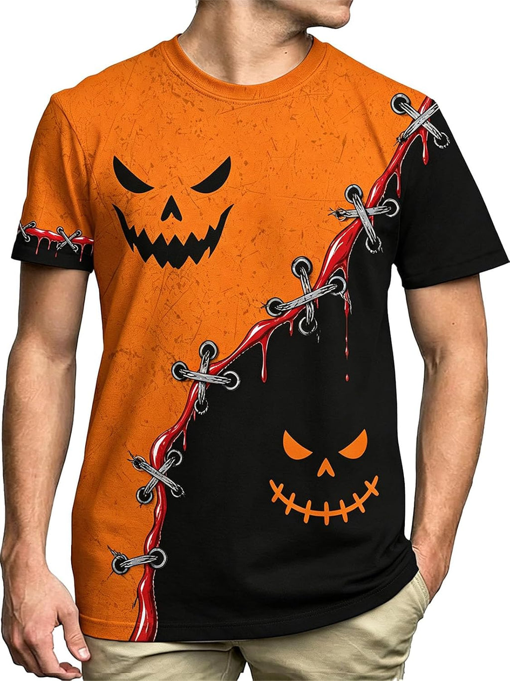 Halloween Shirt Men Novelty Halloween Party Costume Spooky Season Tees