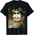 Ghost Costume Armadillo Trick or Treat Funny Halloween Meme T-Shirt