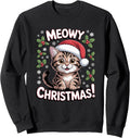 Cute Cat Kitten Funny Holiday Meowy Christmas Sweatshirt