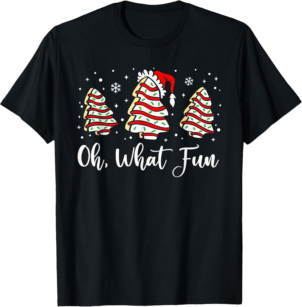 Oh What Fun Christmas Tree Cakes Debbie Becky Jen Cake T-Shirt