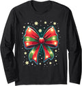 Christmas Coquette Bow Xmas Santa Bow Coquette Xmas Long Sleeve T-Shirt