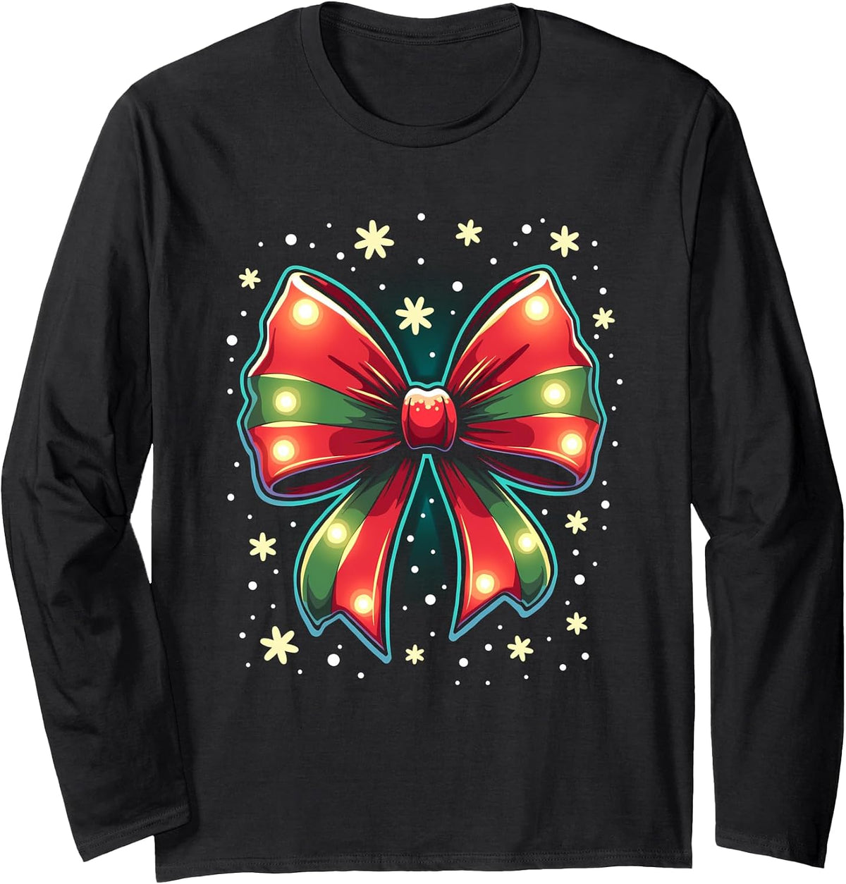 Christmas Coquette Bow Xmas Santa Bow Coquette Xmas Long Sleeve T-Shirt